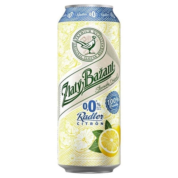 Zlatý Bažant Radler Citrón plech 0,5l