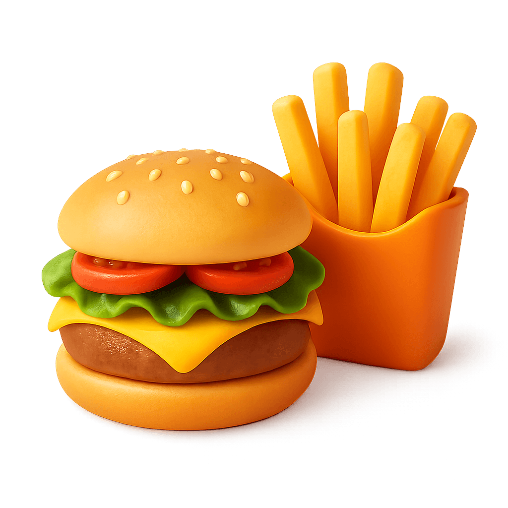 VEGAN burger + hranolky