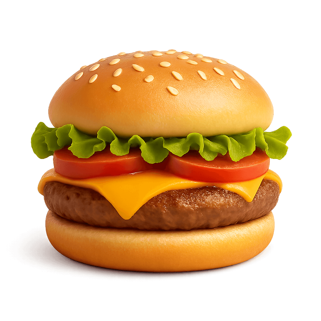 100% BEEF burger bez hranoliek